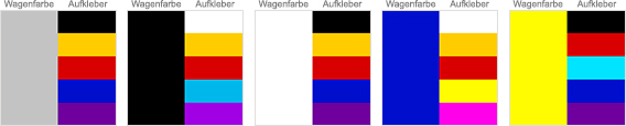 WrapArts - Tabelle: Farbübersicht